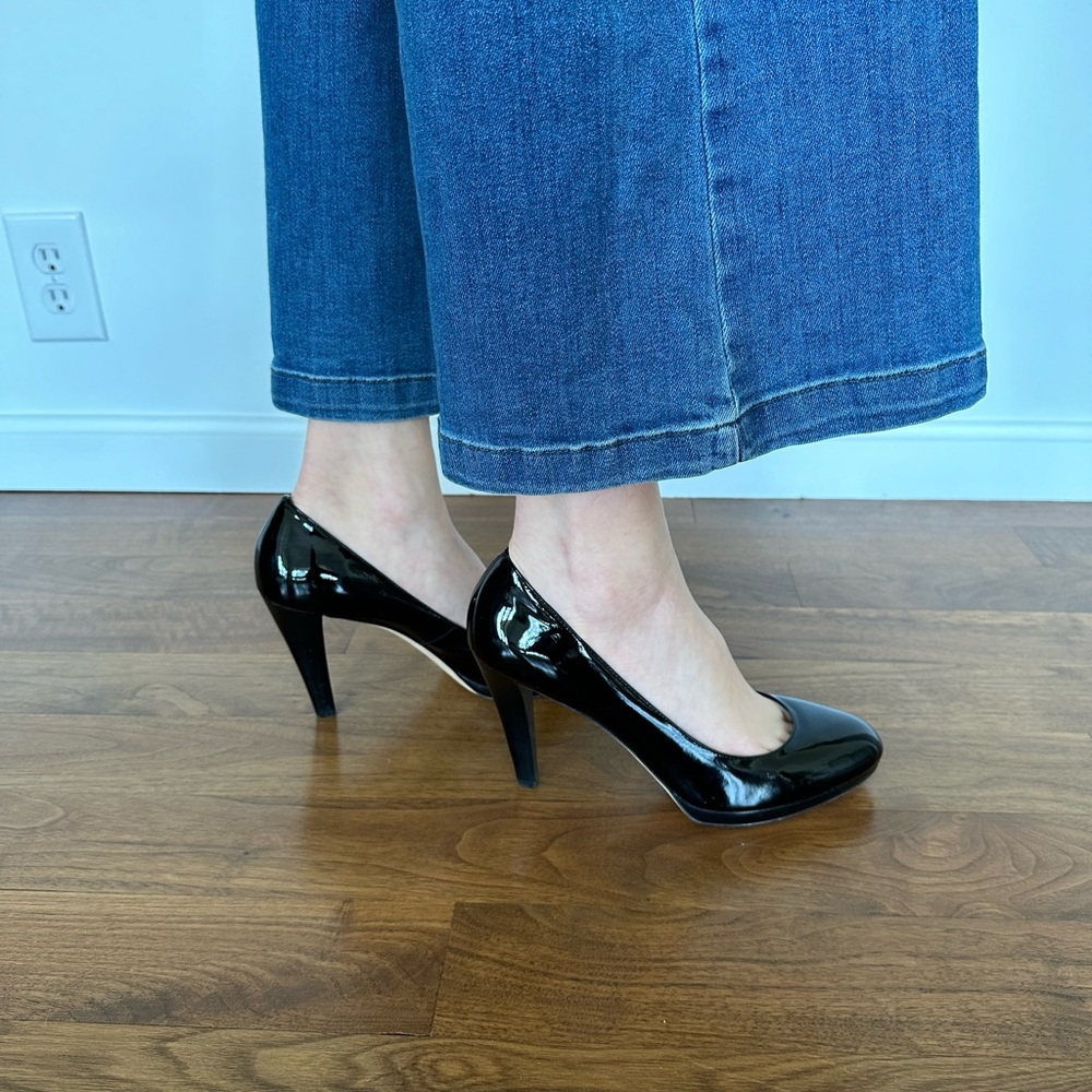 Via Spiga Women's Black Patent Heels size 9 1/2